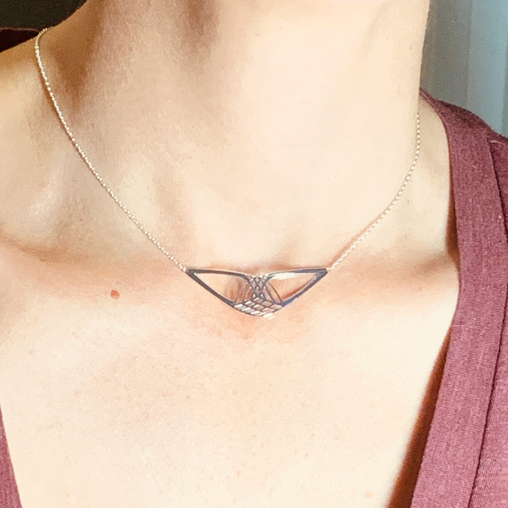 16.5" Sterling Silver Rhodium Plated Necklace